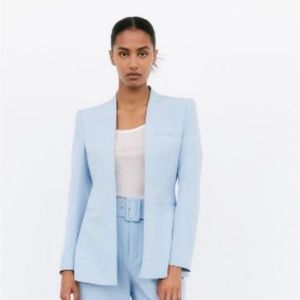 Pale blue Zara suit